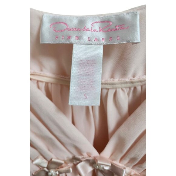 Oscar de la Renta Pink Label Powdered Babydoll Lingerie Dress - Small - Picture 5 of 9